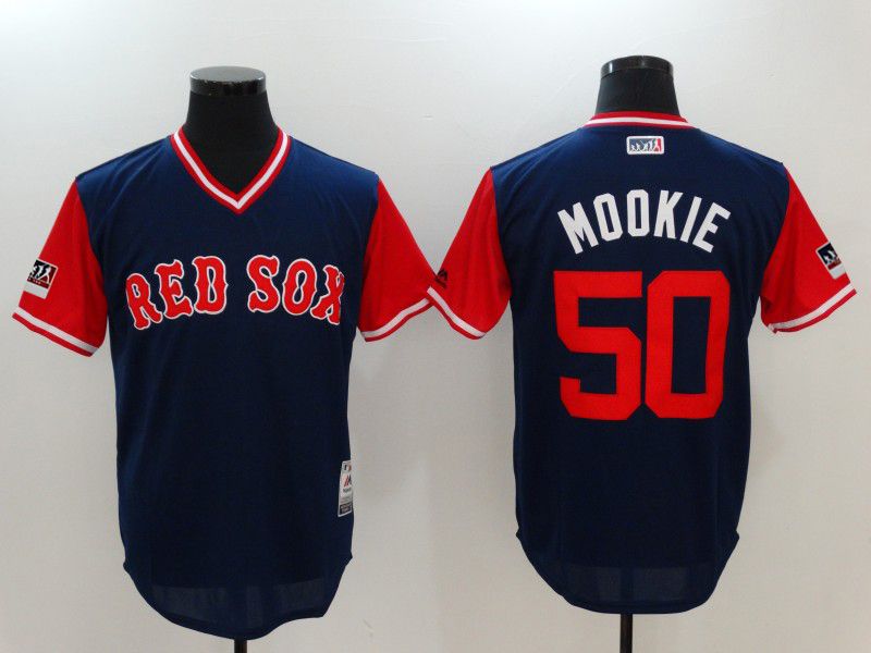 Men Boston Red Sox #50 Mookie Blue Game Legend Edition MLB Jersey->oakland athletics->MLB Jersey